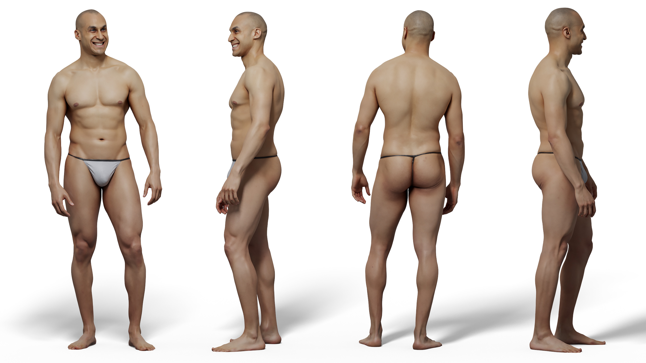 3D male body model download